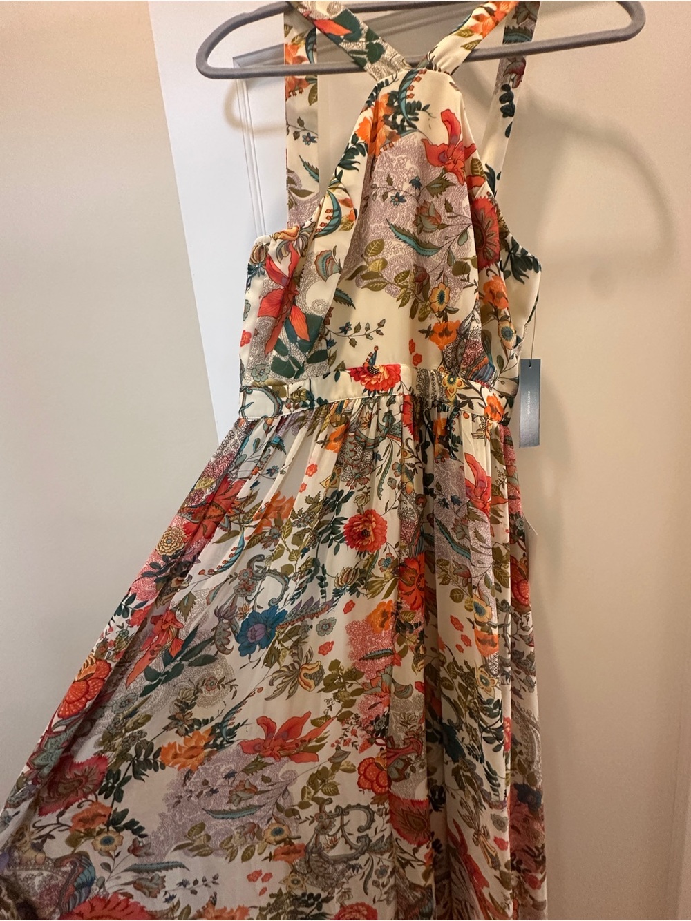 Lulu's Floral Floor Length Halter Gown - Picture 2 of 4